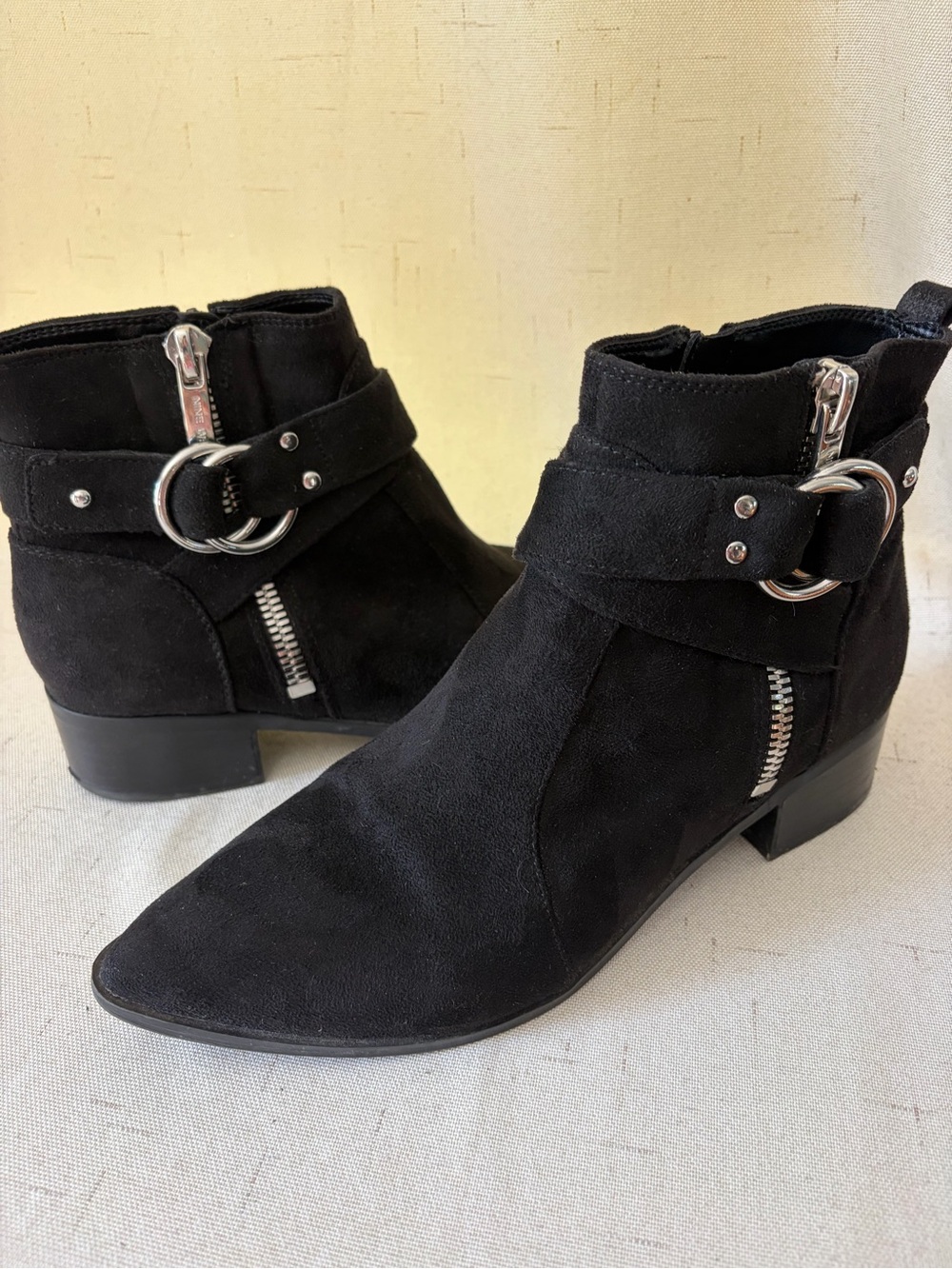 Nine West Women's Black Suede Ankle Boots